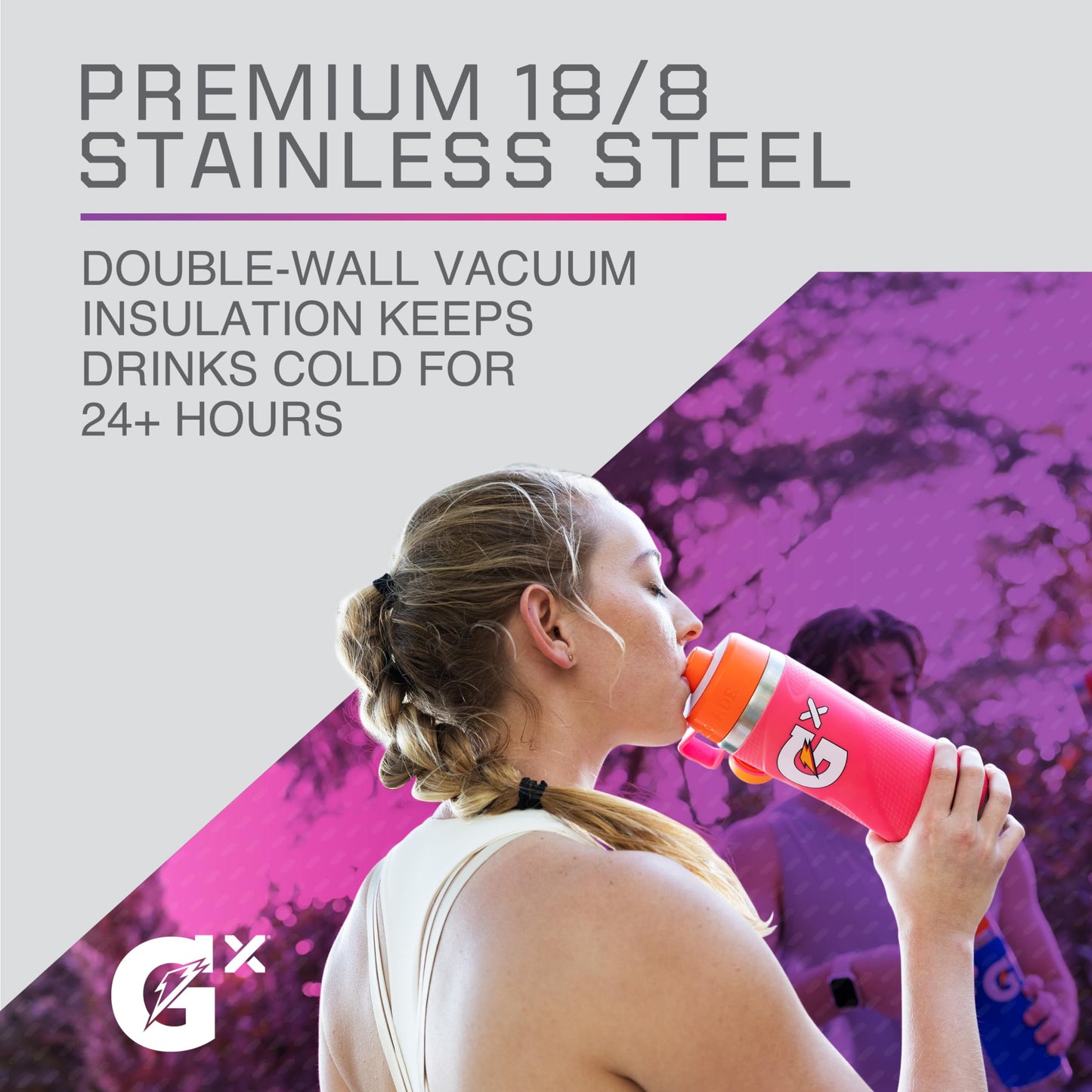 Gatorade Gx Stainless Steel Bottle, 32Oz