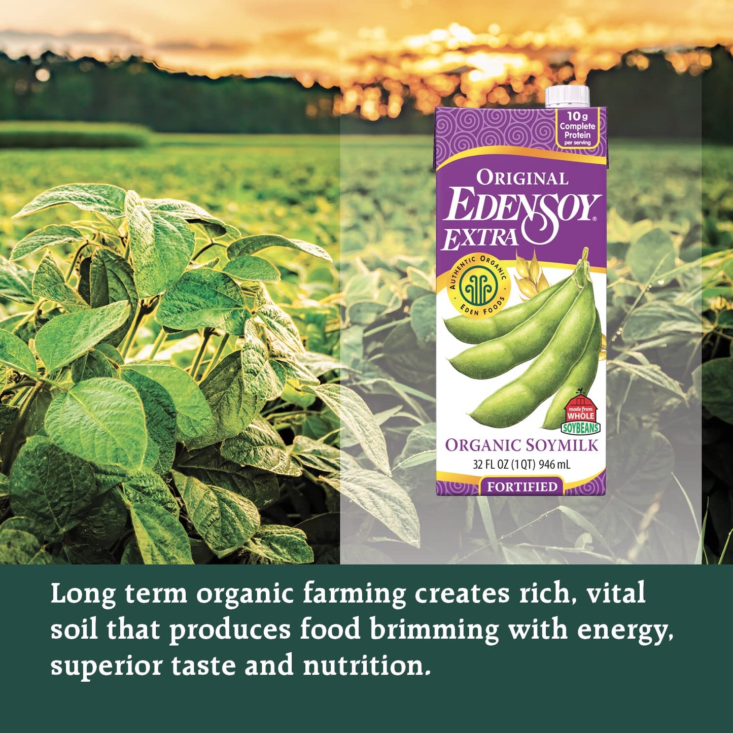 Eden Organic Edensoy Soymilk, Extra, 32 oz, Pack of 6
