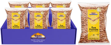 Rani Peanuts, Raw Whole With Skin (Uncooked, Unsalted) 80Oz (5Lbs) 2.27Kg Bulk, Pack Of 6 ~ All Natural | Vegan | Gluten Friendly | Fresh Product Of Usa ~ Spanish Grade Groundnut/Red-Skin