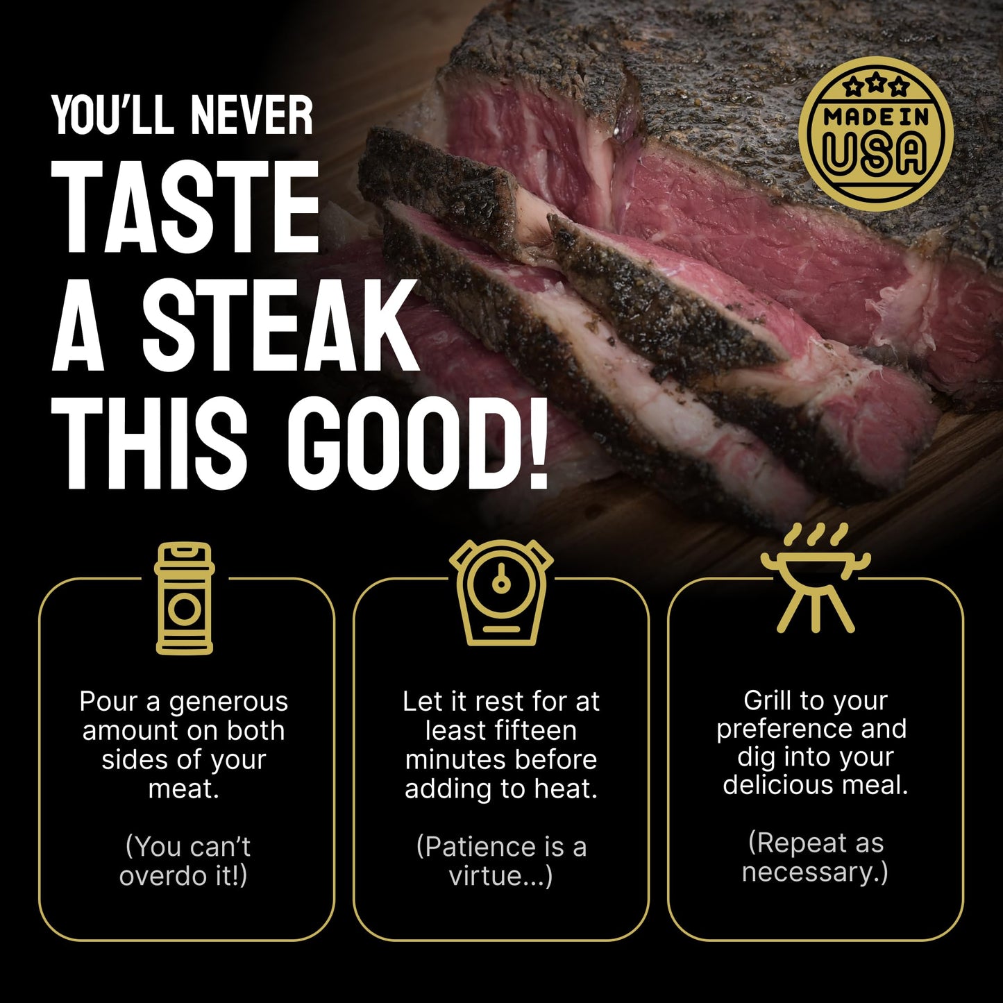 MIS RUBINS BLACK MAGIC SEASONING Charcoal BBQ Seasoning Rub, 5 Oz Shaker