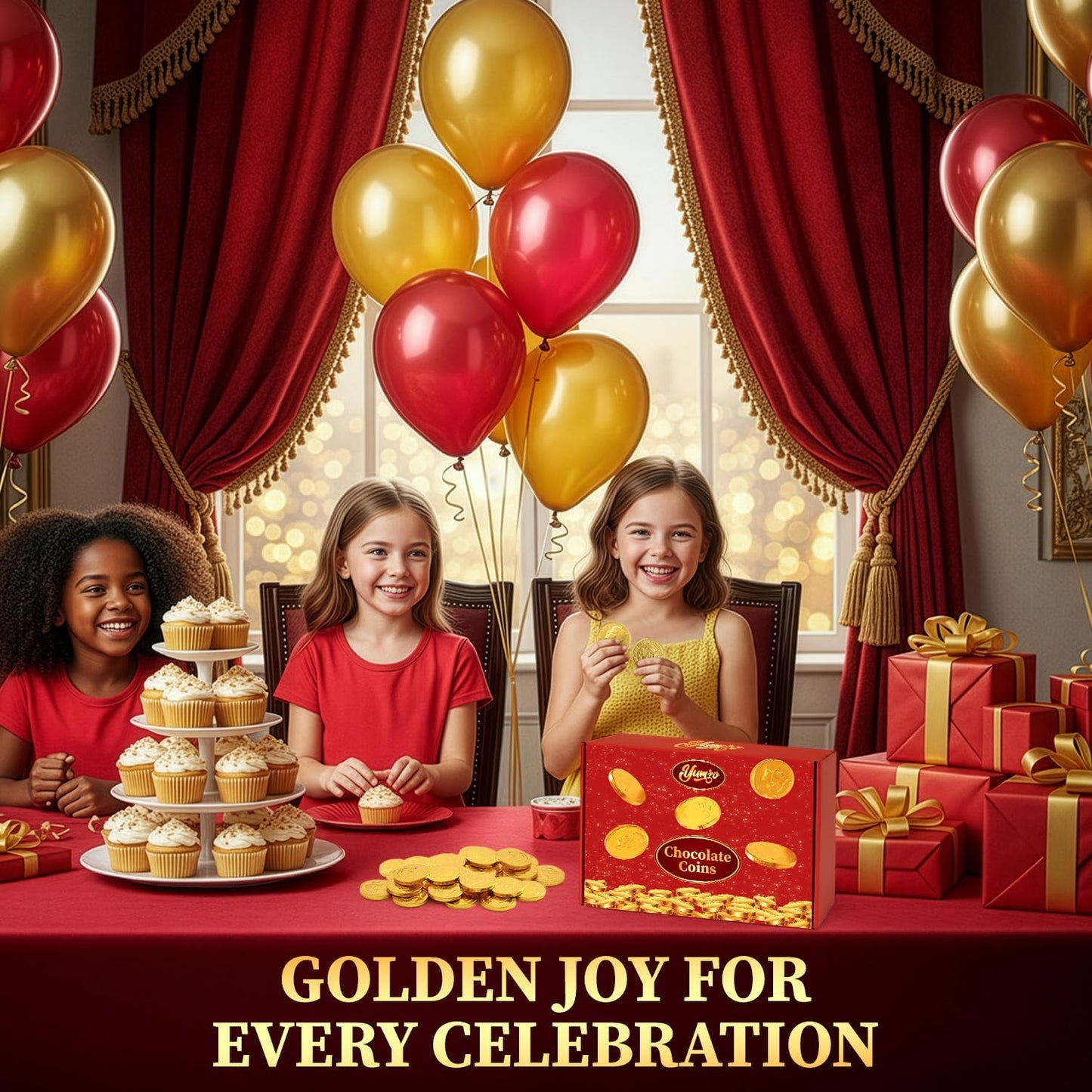 Gold Chocolate Coins, 50 Pack Of Gold Chocolate Coins Bulk, Ideal Coin Candy For Themed Parties, Events And Celebrations, Perfect For Gift Bags And Festive Decorations Christmas And St Patricks Day.