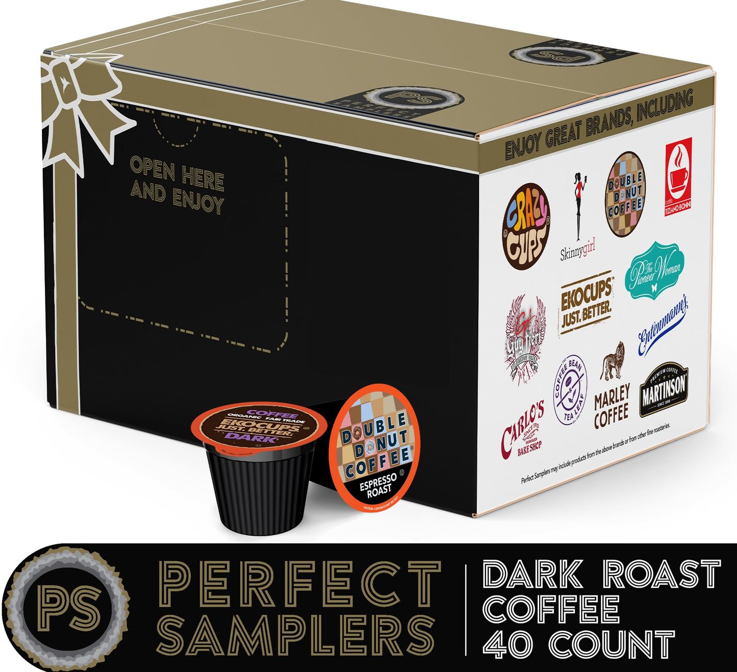 Perfect Samplers Dark Roast Coffee Pod Variety Pack for Keurig - Bold 40 Count
