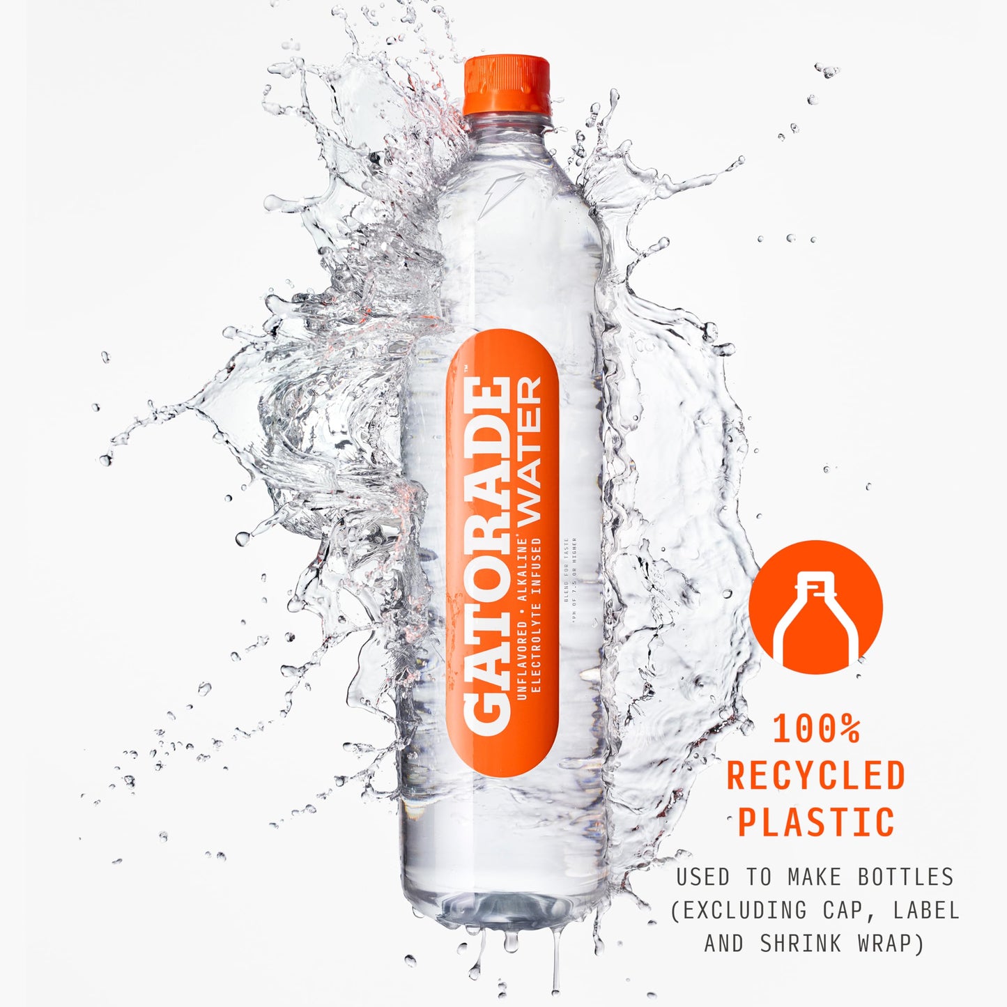 Gatorade Water, Unflavored, 20 Fl Oz (Pack Of 12)