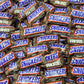 Yummy Chew Snickers Fun Size Candy Bars - Bulk Pack of 25 - Individually Wrapped Chocolate Candy