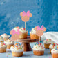Arthsdite 24Pcs Mouse Inspired Cupcake Toppers With Pink Bow Rose Gold Glitter Mouse Cake Decorations For Baby Shower Wedding Ki