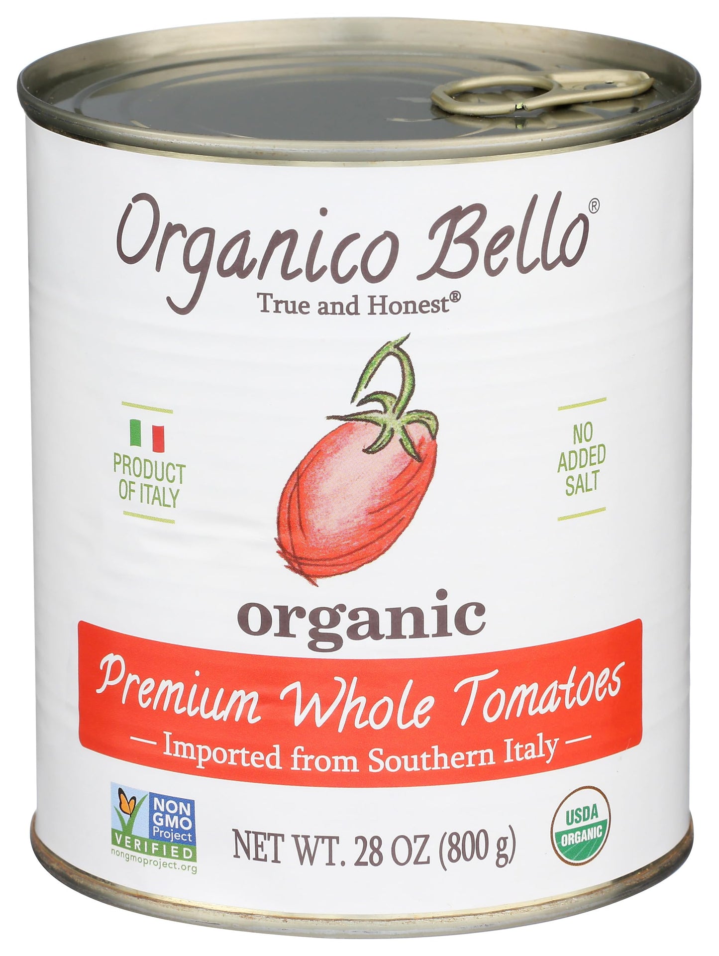 ORGANICO BELLO Organic Whole Tomatoes, 28 OZ
