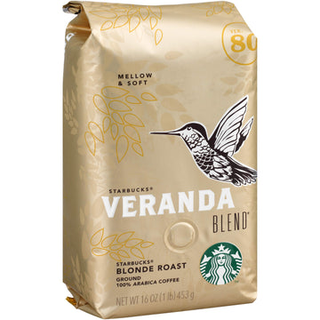 Starbucks Veranda Blend Ground Coffee, Veranda, 16 Oz, Pack Of 6