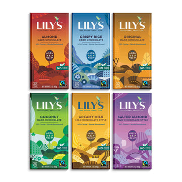Lily'S Chocolate Variety 6 Pack | Made With Stevia, No Added Sugar, Low- Carb, Keto Friendly | 6 Flavors, 1 Bar Each | Sampler,