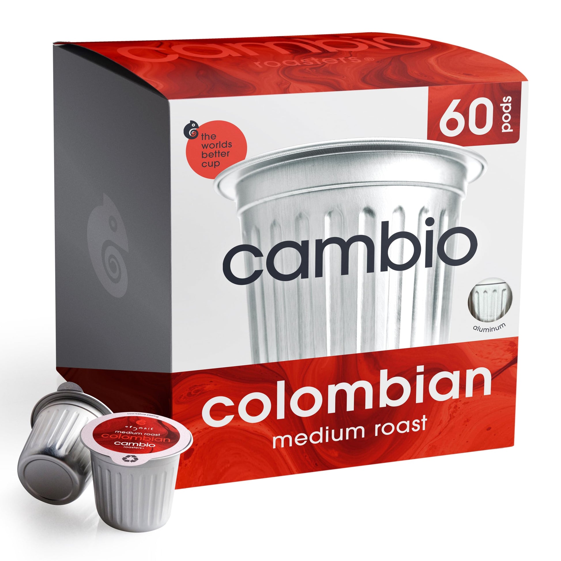 Cambio Roasters Colombian Organic Coffee K Cups for Keurig  Medium Roast Coffee K-Cup  Only Aluminum Keurig K Cups with Organic Beans  More Flavor & Longer Lasting Freshness  Medium Roast  60 count