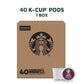 Starbucks K-Cup Coffee Pods, Dark Roast, 40 Count, Caffè Verona for Keurig malt-inspired, 100% Arabica