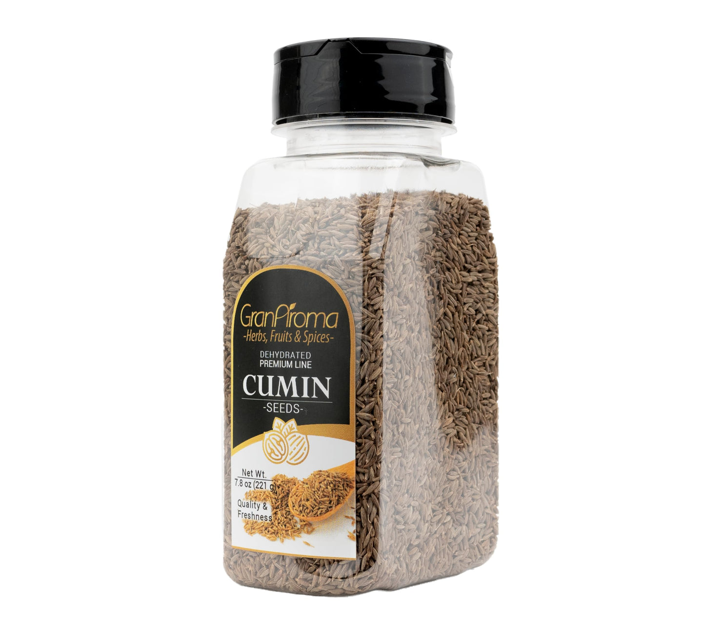 GranAroma Whole Cumin Seeds, Earthy & Warm, Authentic Global Seasoning (7.8 Ounce)
