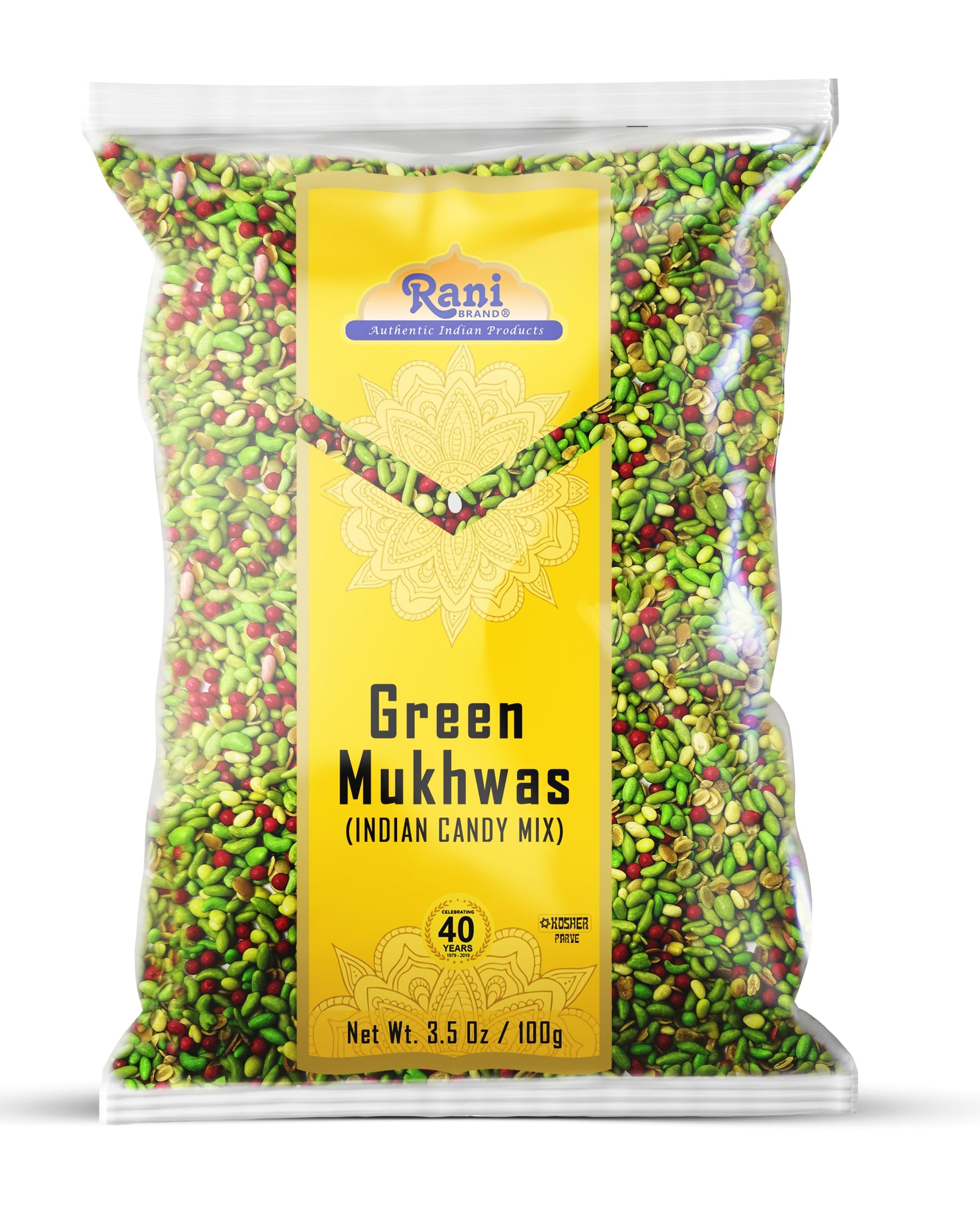 Rani Green Mukhwas (Special Digestive Treat) 3.5oz (100g) ~ Vegan | Indian Candy Mouth Freshener | Kosher