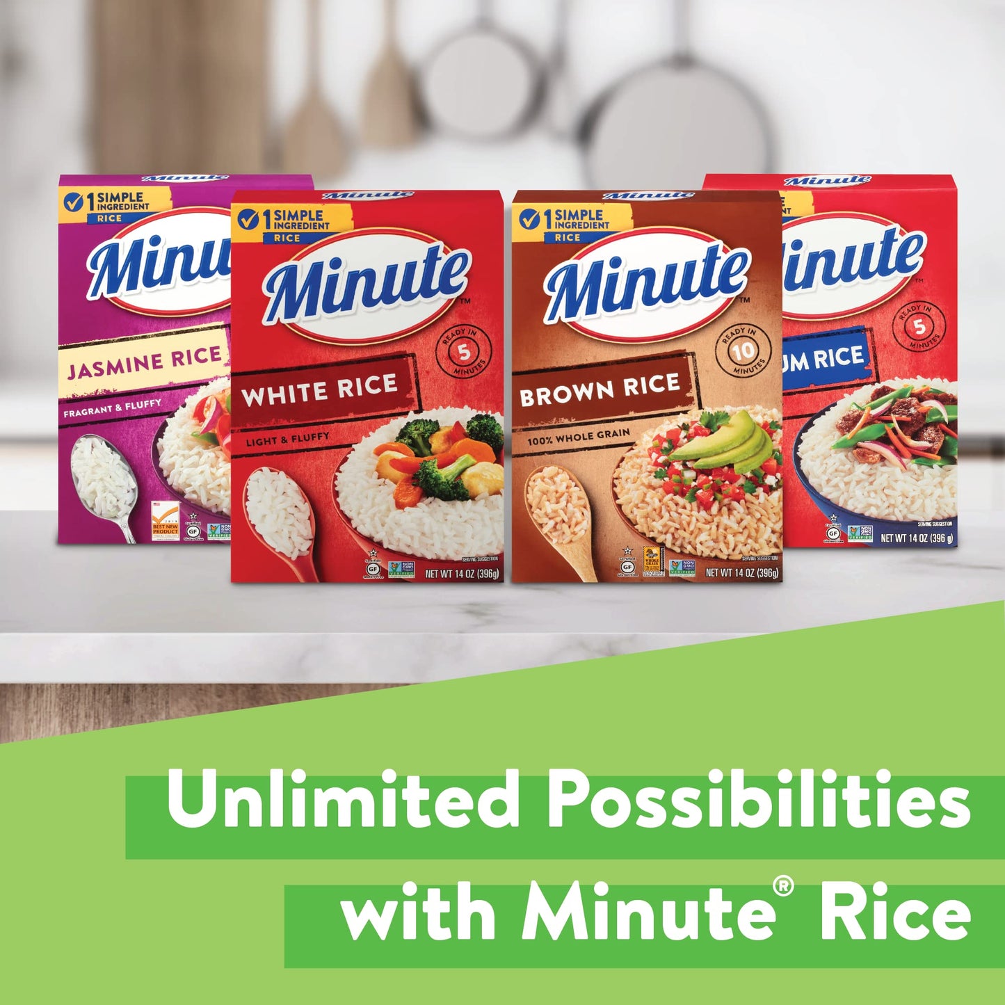 Minute White Rice, Instant White Rice For Quick Dinner Meals, 72-Ounce Box