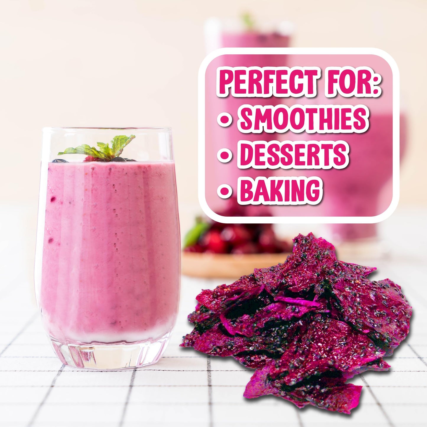 The Daily Good Soft-Dried Dragon Fruit Slices | All Natural Superfood Snacks for Adults & Kids | Healthy, Soft and Chewy | No Su