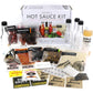 enhanced Hot Sauce Making Kit  5 Varieties of Peppers  Jalapeno Habanero  Gourmet Spice Blend  4 Bottles  Fun Labels  Make your own hot sauce  DIY Gift for Dad (enhanced Kit)