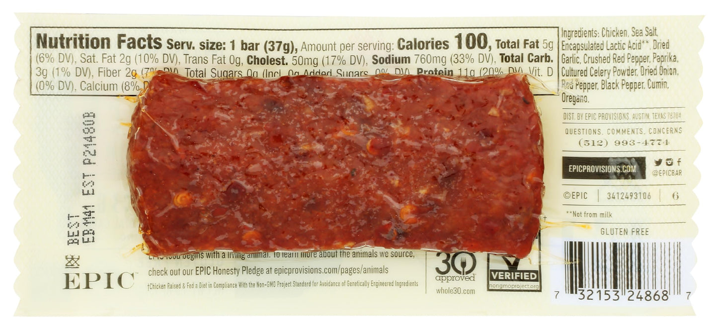 Epic Provisions Chicken Sriracha Bar, 1.3 Oz