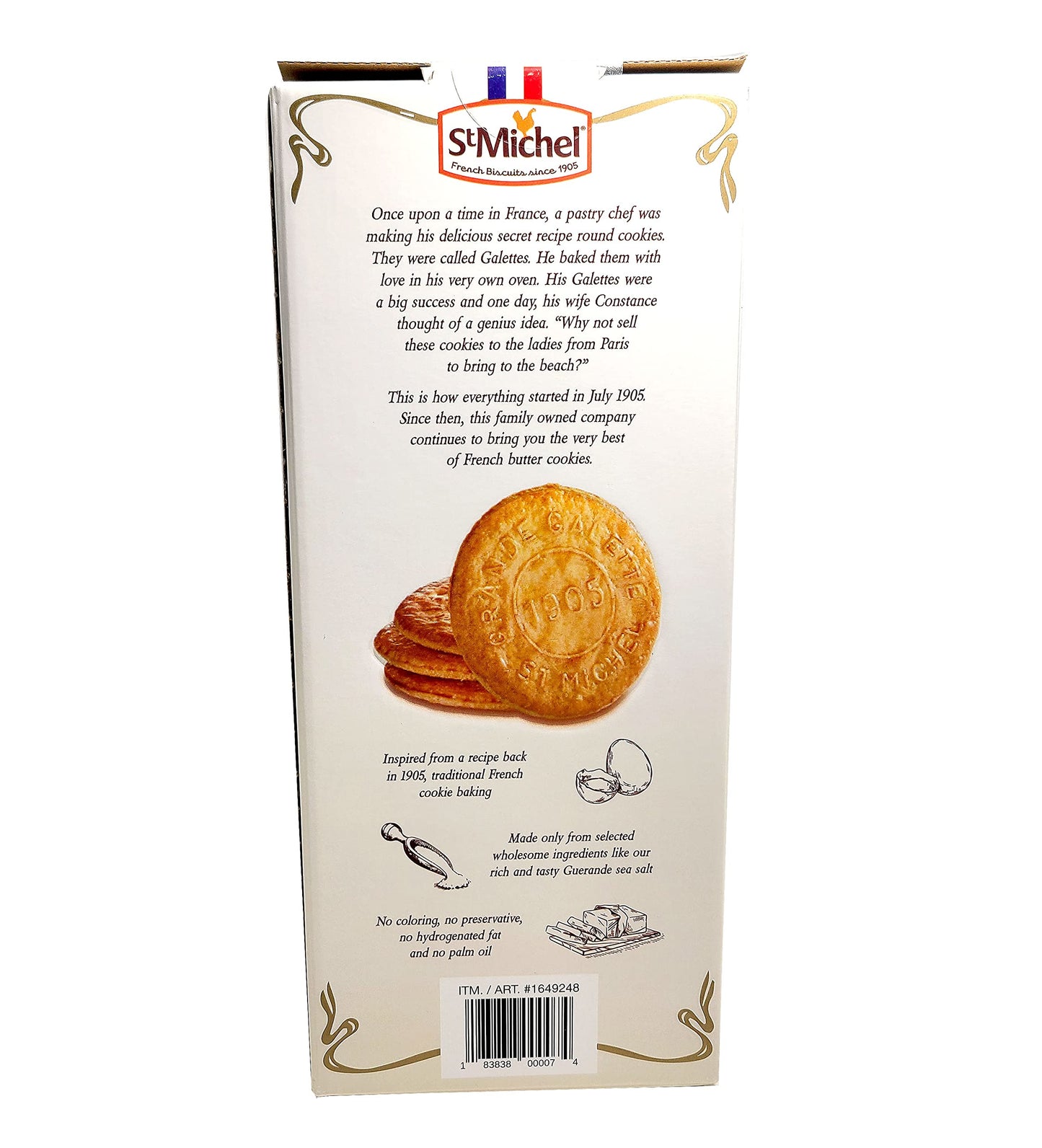 NANQUAN La Grande Galette French Butter Cookies - 4 Pack, 1.3 Pound