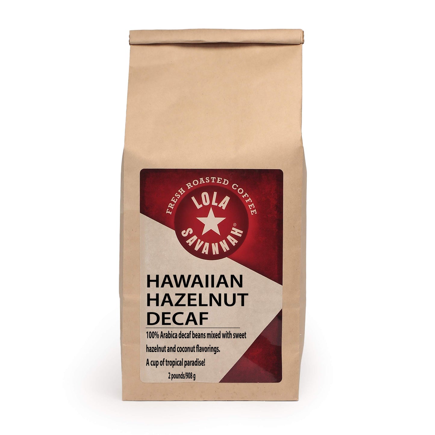 Lola Savannah Hawaiian Hazelnut Ground Decaf Coffee, 2Lb