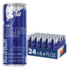 Red Bull Blue Edition Energy Drink, Blueberry, 8.4 Fl Oz, Pack of 24 Cans, Model RB224243