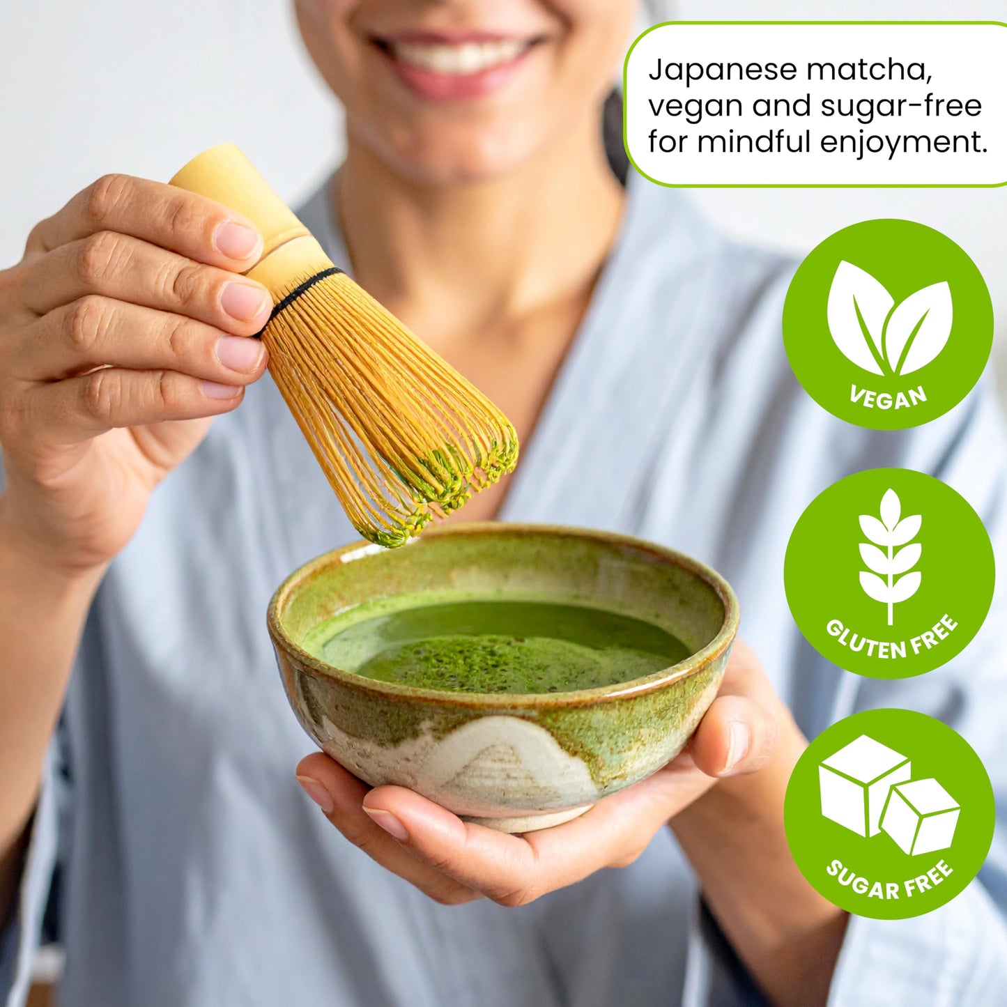 My Matcha Life (1Oz) Tea Lovers Ceremonial Grade Japanese Matcha Vibrant Powder Smooth & Fresh Taste - Calm & Cognitive Improvement - Rich In Nutrients & Antioxidants Vegan, Gluten Free, Organic