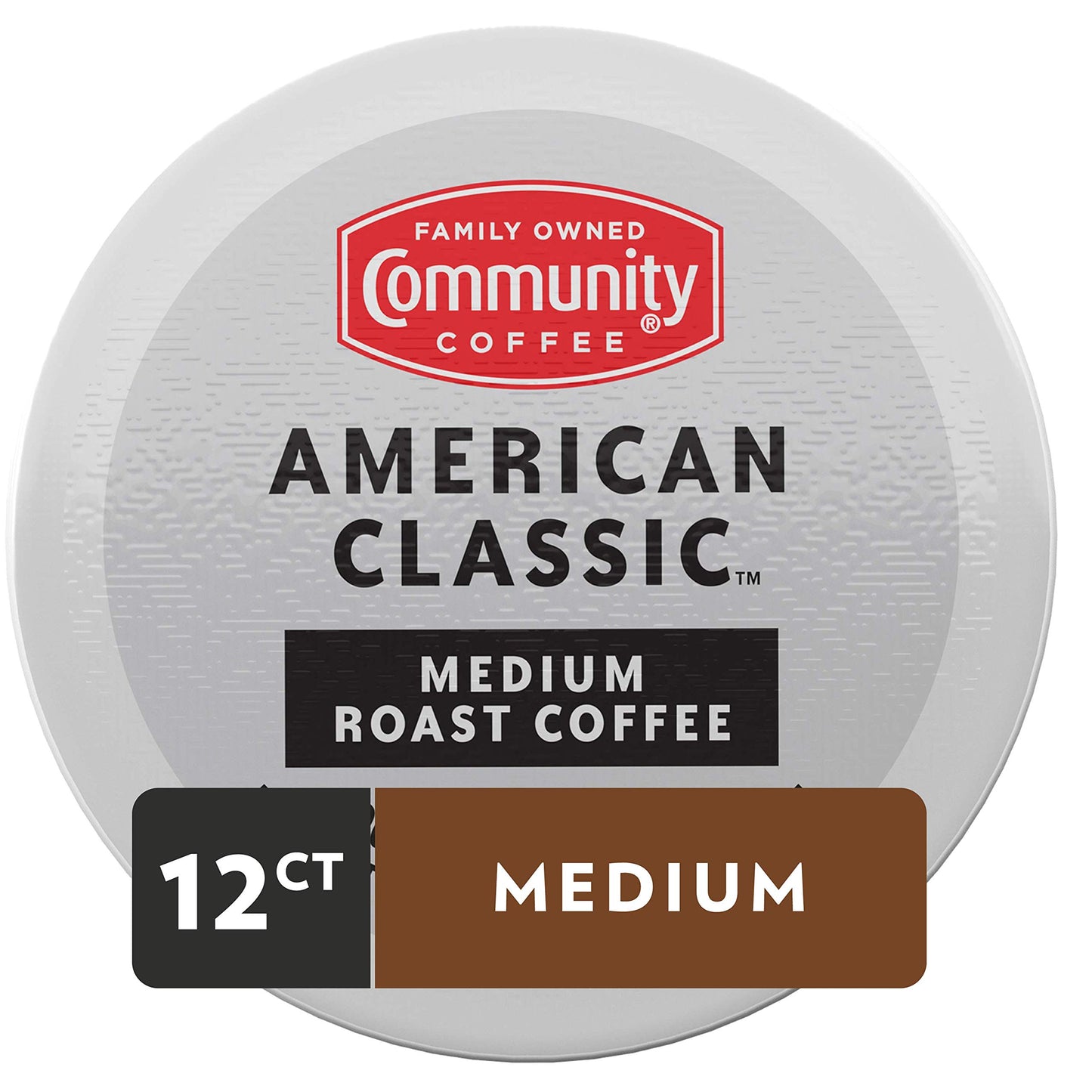 Community Coffee Medium Roast Coffee Pods, 12 Count, Compatible with Keurig 2.0, Red