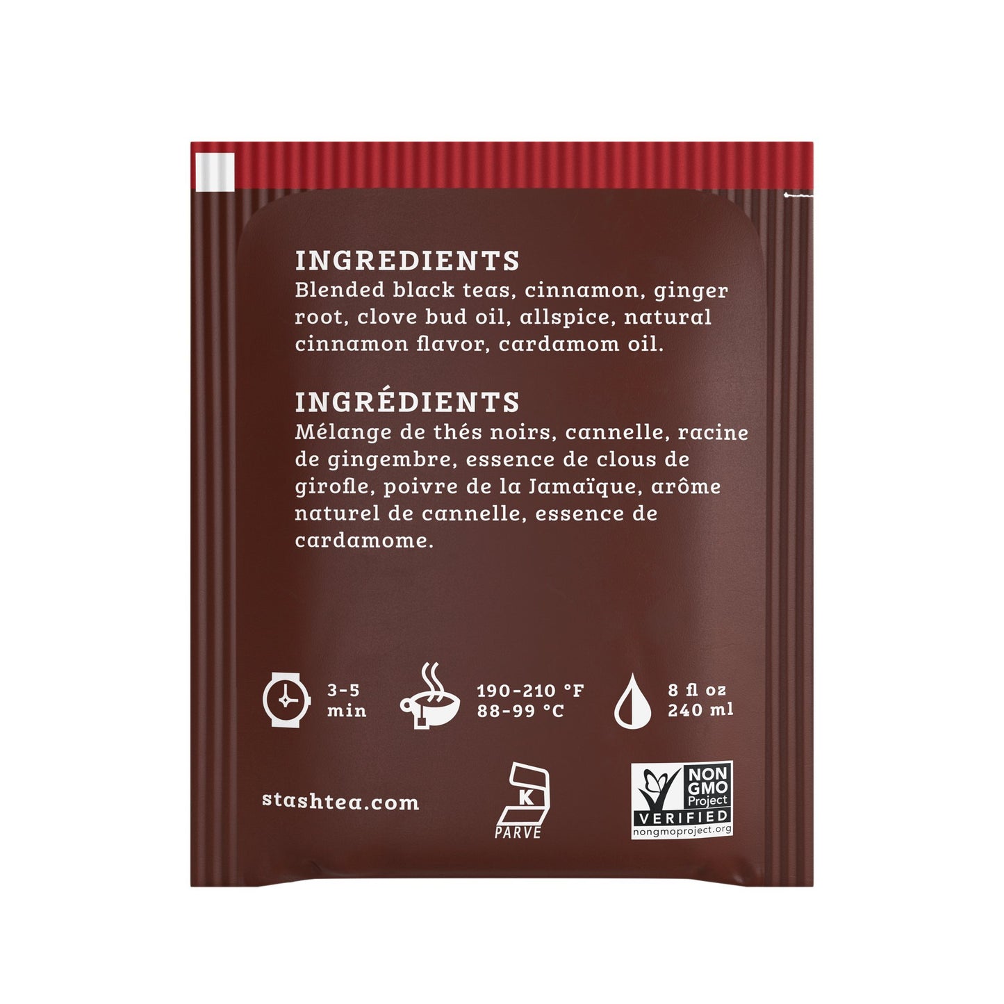 Stash Tea Double Spice Chai Black Tea, 6 Boxes (18 Tea Bags Each), Total 108 Tea Bags, Model 08265