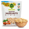 Happy Village Organic Roasted Hazelnuts, 16 OZ Resealable Bag, Roasted and Unsalted, USDA Organic, Non-GMO, Kosher, Vegan, Glute