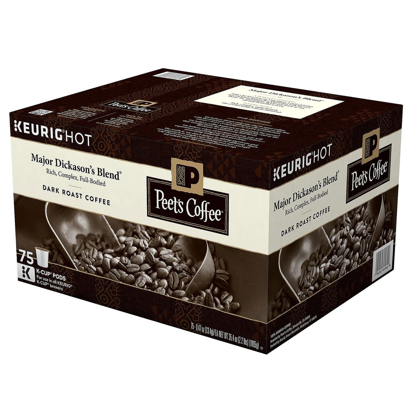 Peet'S Coffee Major Dickason'S Blend, Dark Roast (75 K-Cups)