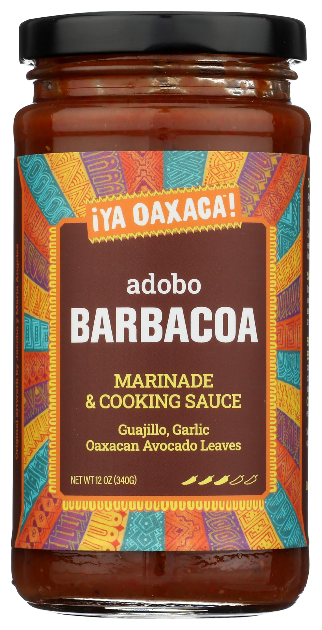 Ya Oaxaca - Barbacoa Adobo Marinade - Rich & Complex Flavor - Made With Chile Guajillo & Avocado Leaf - Brush On Chicken, Beef, Pork, Or Veggies - Vegan, Non-Gmo, Gluten Free - 12Oz