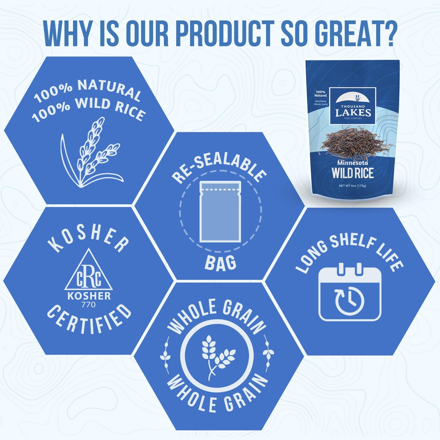 Thousand Lakes Wild Rice - 100% All Natural Bulk - 5 Pound Pack