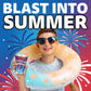 Capri Sun Summer Blast Passion Fruit Mango flavored Juice Drink Blend  from concentrate with other natural flavor  10 ct Box  6 fl oz Pouches