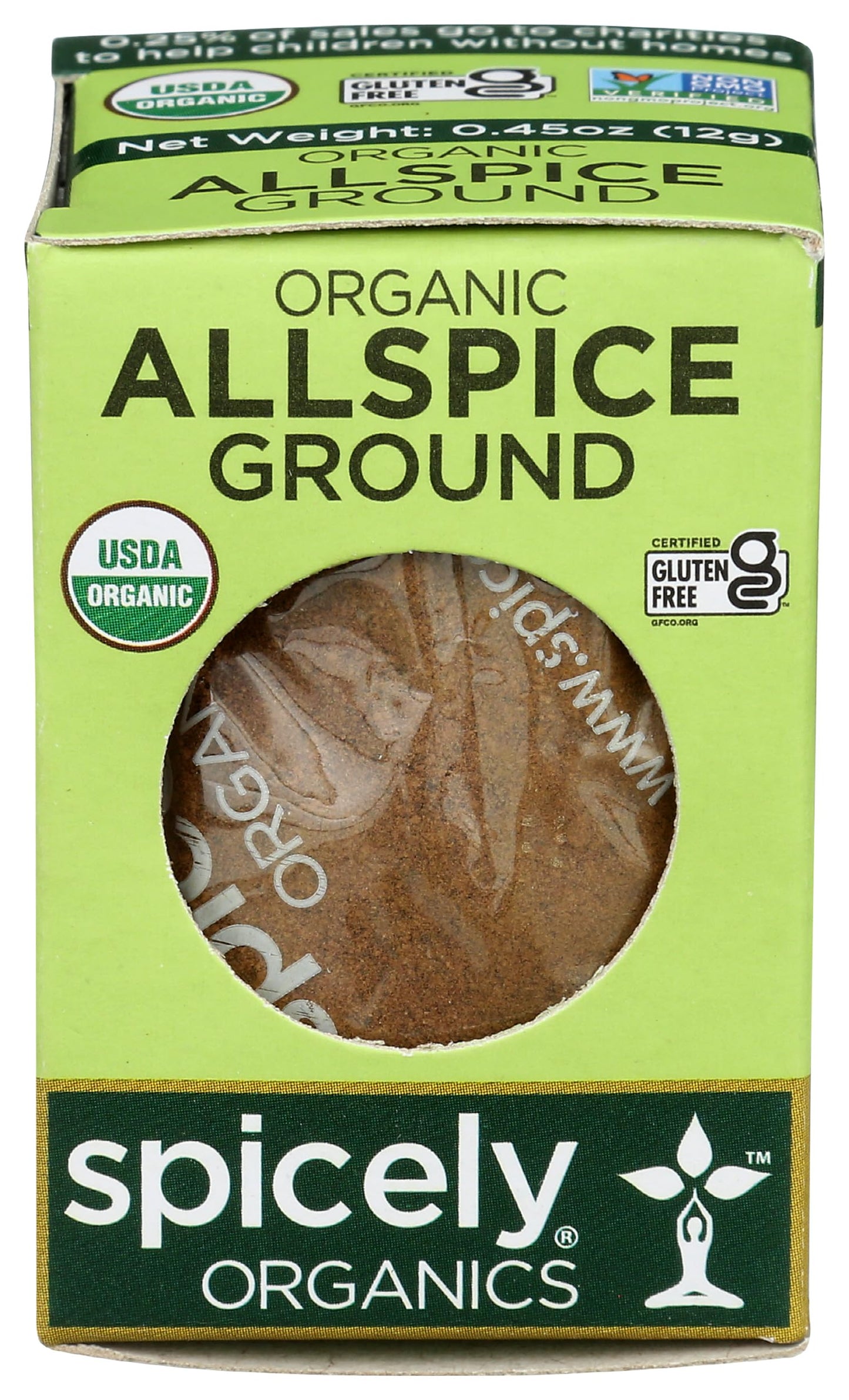 Spicely Organic Allspice Powder 0.45 Ounce Ecobox Certified Gluten-Free