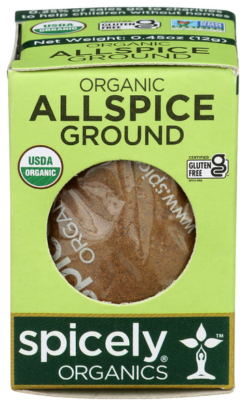Spicely Organic Allspice Powder 0.45 Ounce Ecobox Certified Gluten-Free