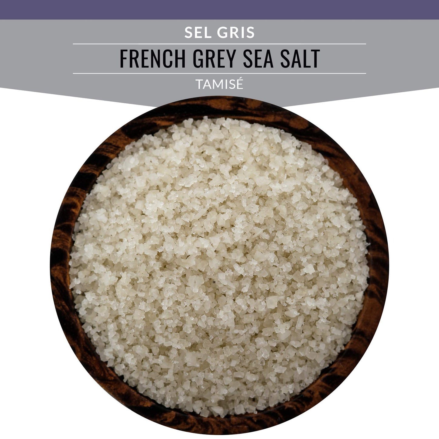 SaltWorks Sel Gris French Grey Sea Salt, Tamisé Grain, 4 Ounce, Light Grey Crystals