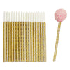 Sparkle And Bash 36 Pack Rhinestone Gold Cake Pop Sticks For Candy Apples, Lollipops, Dessert Bar (6 In)