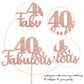 1 Pcs 40 & Fabulous Cake Topper Glitter Forty And Fabulous Cake Toppers Happy 40Th Birthday Cake Pick For 40Th Wedding Anniversa