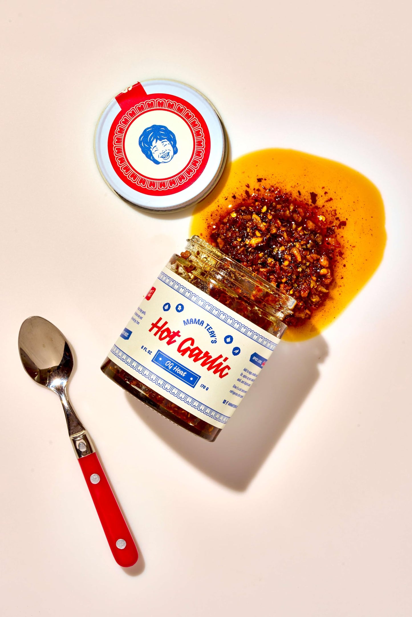 Mama Teav'S Hot Garlic Chili Crisp - Spicy Umami Crunchy Chili Oil Condiment - All Natural Vegan Healthy - Cold-Pressed Grapesee
