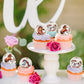 40 Pcs Horse Cupcake Toppers Wafer Paper Flower Horse Cupcake Picks Drink Topper Horse Racing Party Baby Shower Wedding Girls Bi