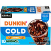 Dunkin Cold Caramel Flavored Coffee, 10 Keurig K-Cup Pods