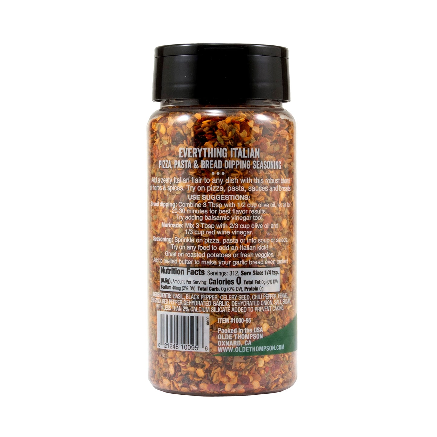 Olde Thompson Everything Italian Seasoning, Basil, Oregano, Garlic, Red Pepper Spice and Seasoning, 5.5 oz