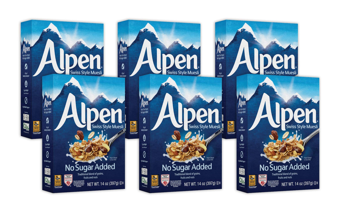 Alpen No Sugar Added Cereal, 14 Ounce, Pack of 12