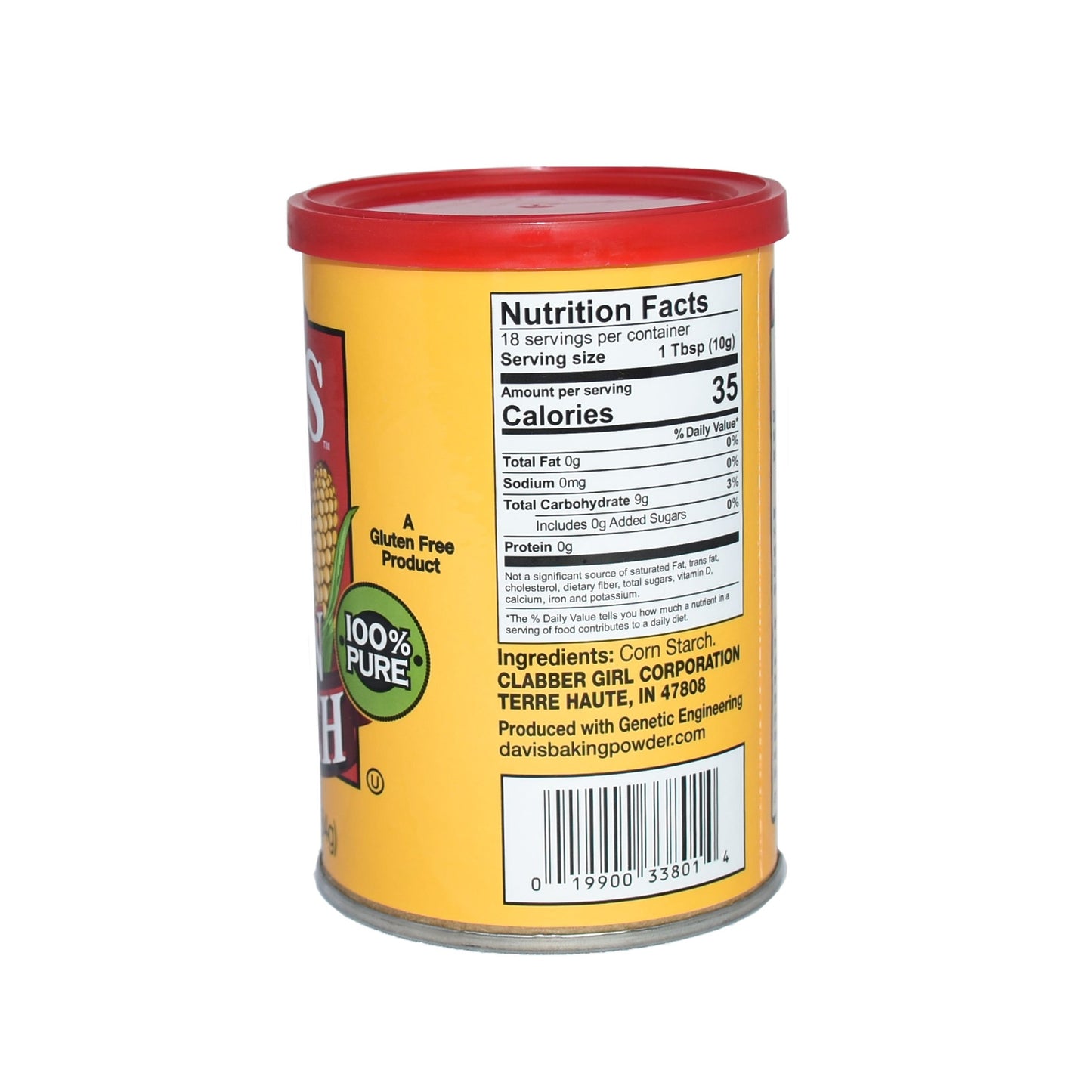 Davis Corn Starch, 6.5 Ounce Can