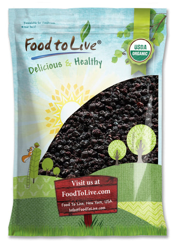 Food to Live Organic Bing Cherries, 10 Pounds California Sun-Dried Sour, Non-GMO, Pitted, Tart, Unsweetened, Unsulfured, Non-Inf