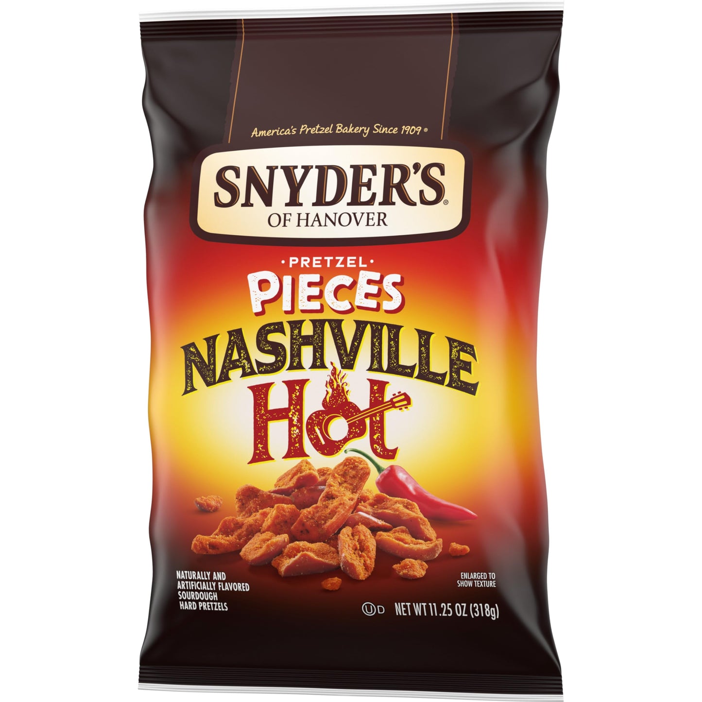 Snyders of Hanover Pretzel Pieces, Nashville Hot, 11.25 Oz (Pack of 2)