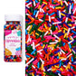 Rainbow Sprinkles for Cake Decorating, Rainbow Jimmies Sprinkles, 3.52oz Edible Sprinkles for Cupcake Toppers Ice Cream Cookie B