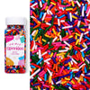 Rainbow Sprinkles for Cake Decorating, Rainbow Jimmies Sprinkles, 3.52oz Edible Sprinkles for Cupcake Toppers Ice Cream Cookie B