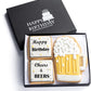 Happy Birthday Gift Basket Custom Sugar Cookies - Happy Birthday Cookies in Gift Box, delivery by Prime - Hand Decorated Kosher 