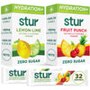 Stur Electrolyte Hydration Powder | Variety Pack| High Antioxidants & B Vitamins | Sugar Free | Non-Gmo | Daily Hydration & Work