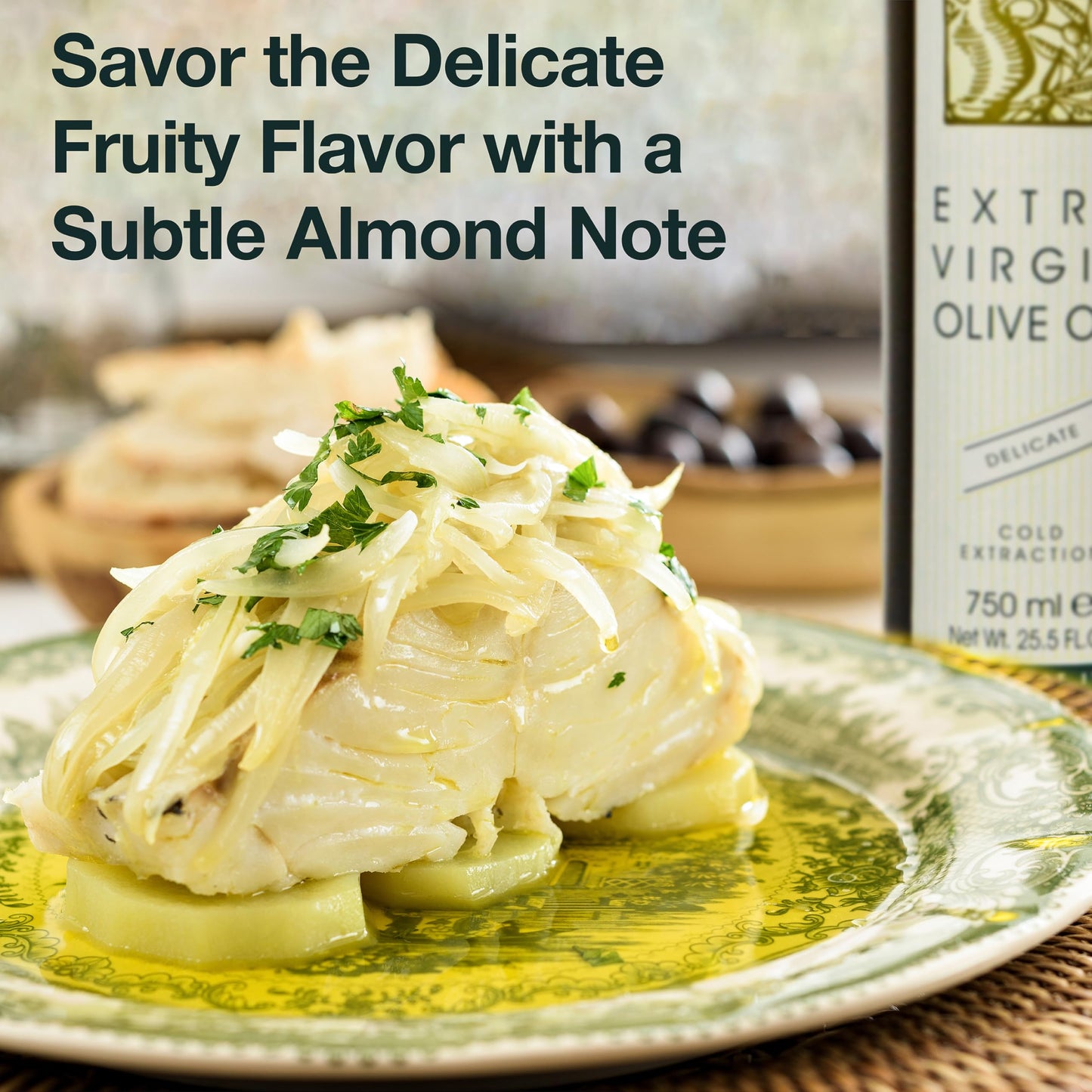 Delicate Italian Extra Virgin Olive Oil Cold Pressed - Light Olive Oil For Cooking And Frying, Imported From Italy - Masserie Di