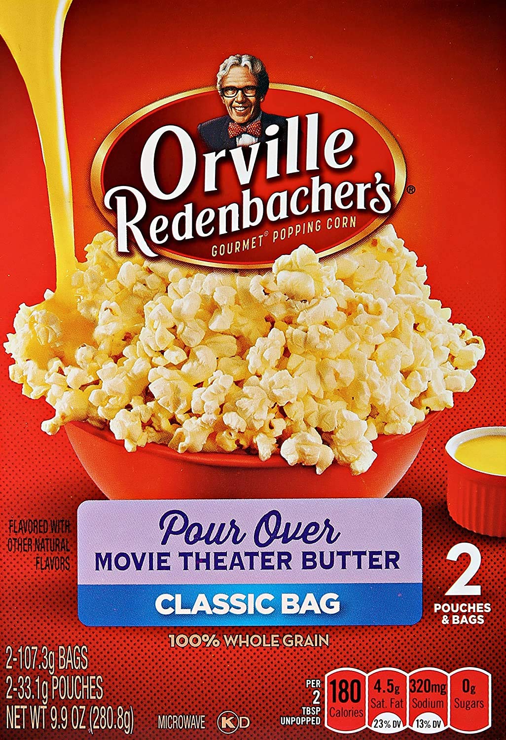 Orville Redenbacher'S Pour Over Movie Theater Butter Microwave Popcorn, 9.9 Oz